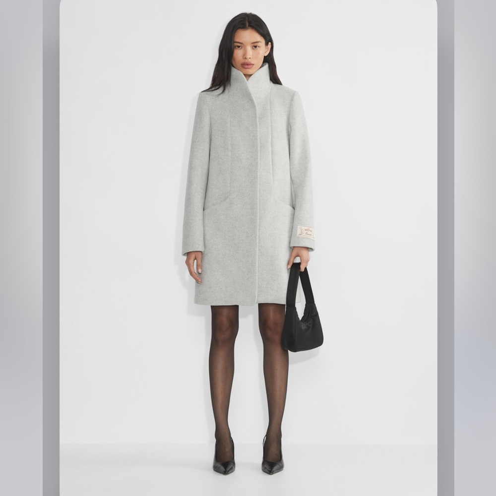 Aritzia Wool Cashmere Grey Cocoon Coat